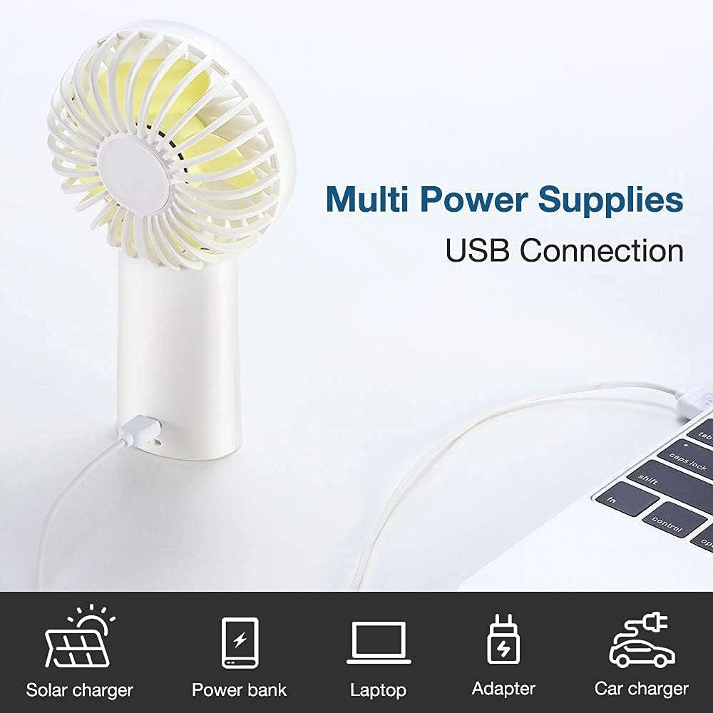 Handheld Fan with 20 Hours of Cooling, 6000Mah Battery, USB Rechargeable Portable Fan for Travel, Makeup, Concerts & Commute – Stay Cool Everywhere (White)