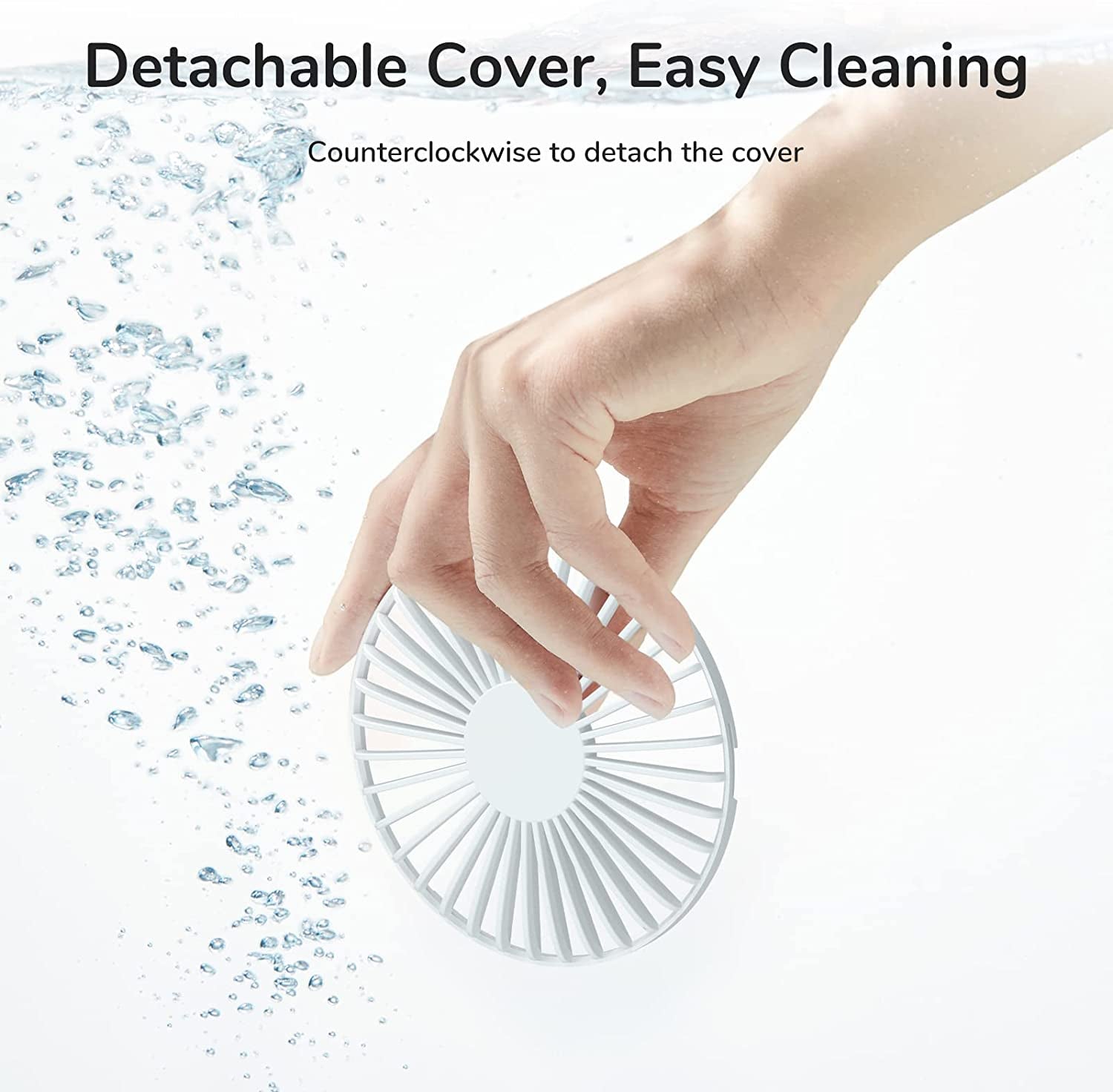 Handheld Fan with 20 Hours of Cooling, 6000Mah Battery, USB Rechargeable Portable Fan for Travel, Makeup, Concerts & Commute – Stay Cool Everywhere (White)