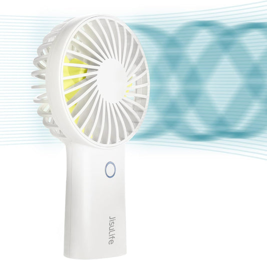 Handheld Fan with 20 Hours of Cooling, 6000Mah Battery, USB Rechargeable Portable Fan for Travel, Makeup, Concerts & Commute – Stay Cool Everywhere (White)